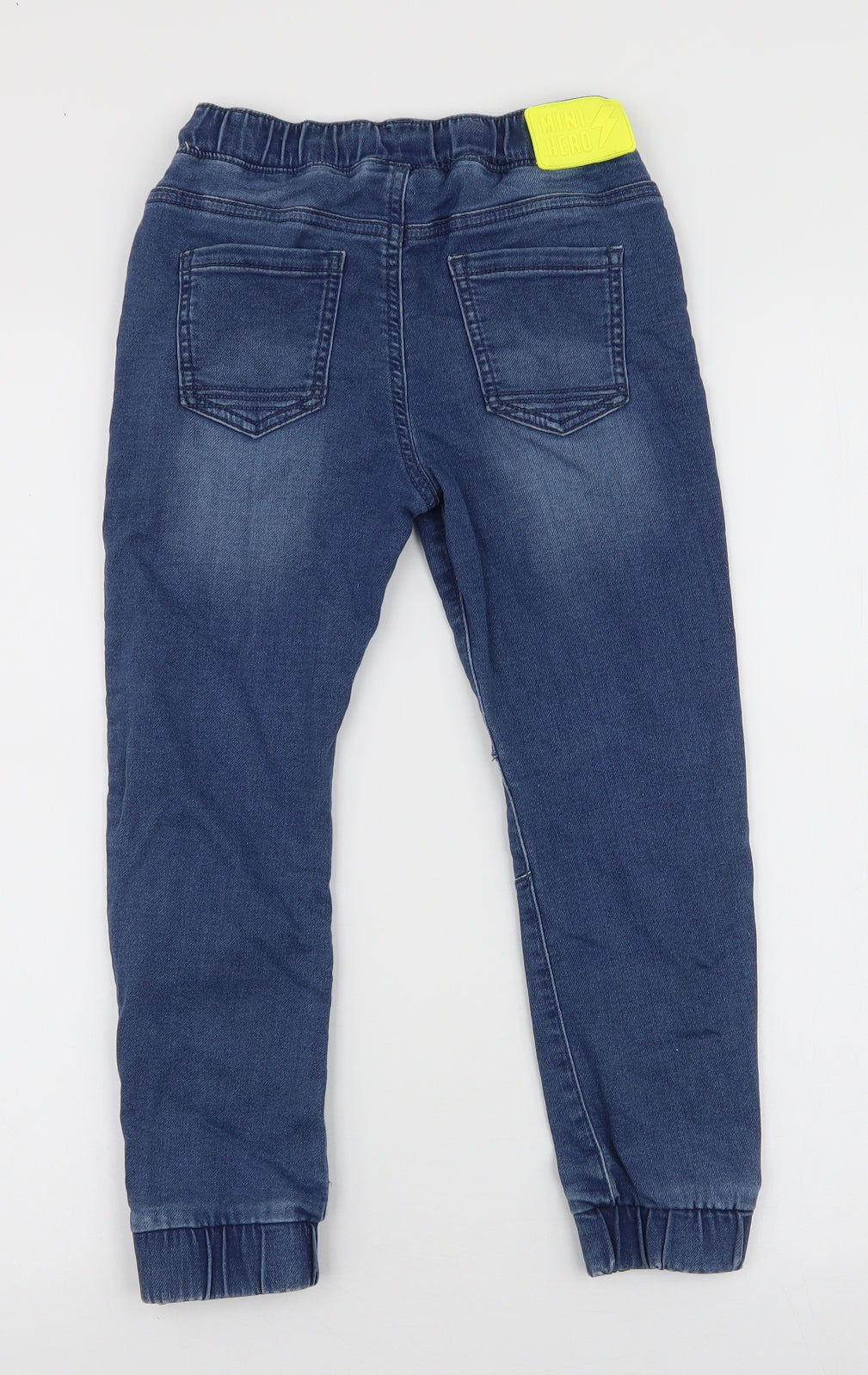 F&F Boys Blue  Cotton Skinny Jeans Size 6-7 Years  Regular Drawstring