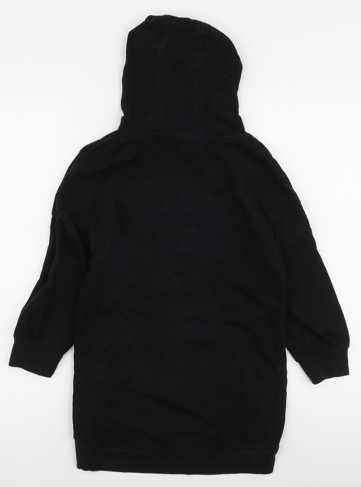 NEXT Girls Black  Cotton Pullover Hoodie Size 7 Years  Pullover