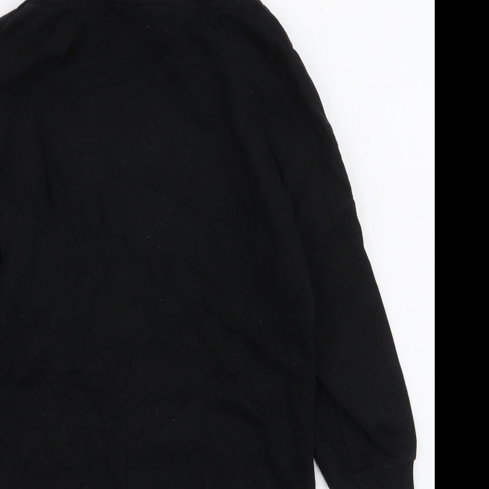 NEXT Girls Black  Cotton Pullover Hoodie Size 7 Years  Pullover