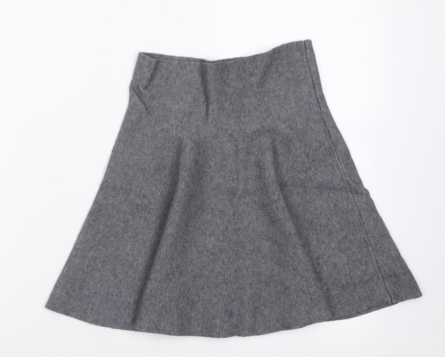 Zara Womens Grey  Viscose A-Line Skirt Size M