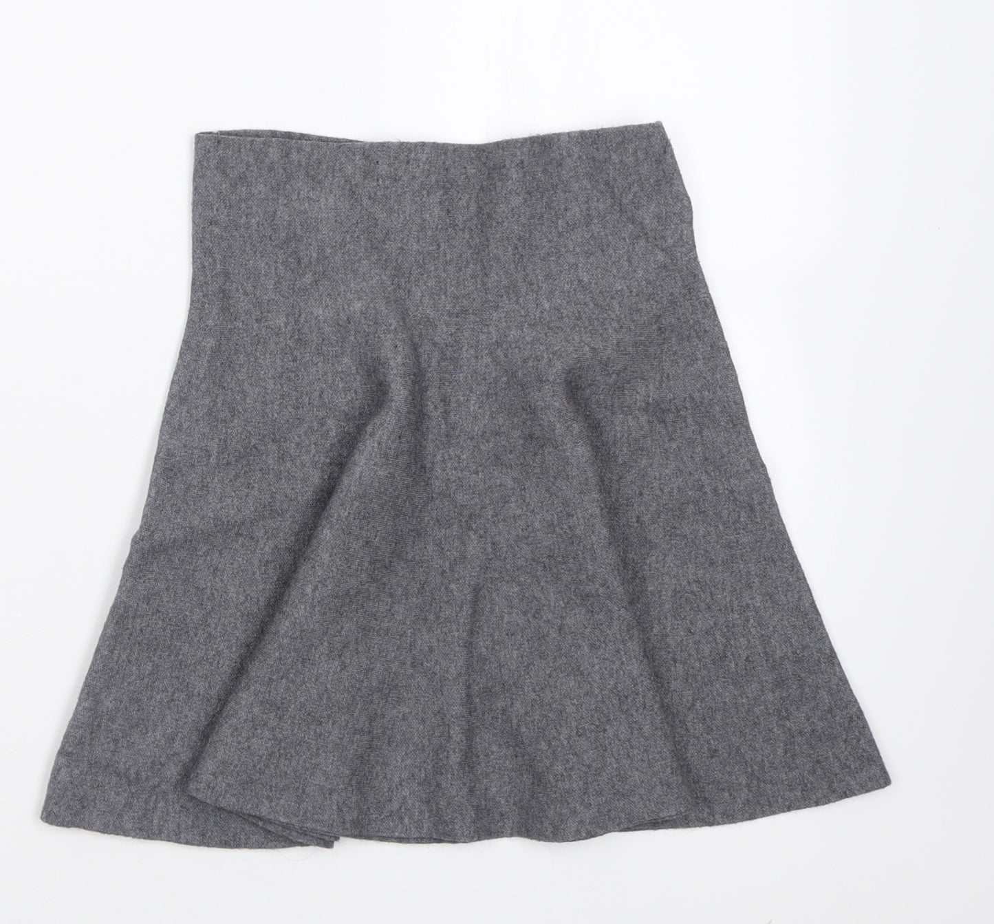 Zara Womens Grey  Viscose A-Line Skirt Size M