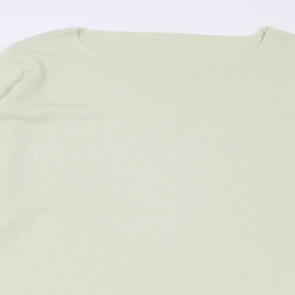 Marks and Spencer Womens Green Boat Neck  Acrylic Pullover Jumper Size 20