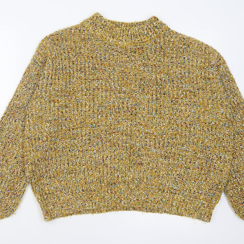Matalan Womens Yellow Crew Neck  Polyester Pullover Jumper Size L