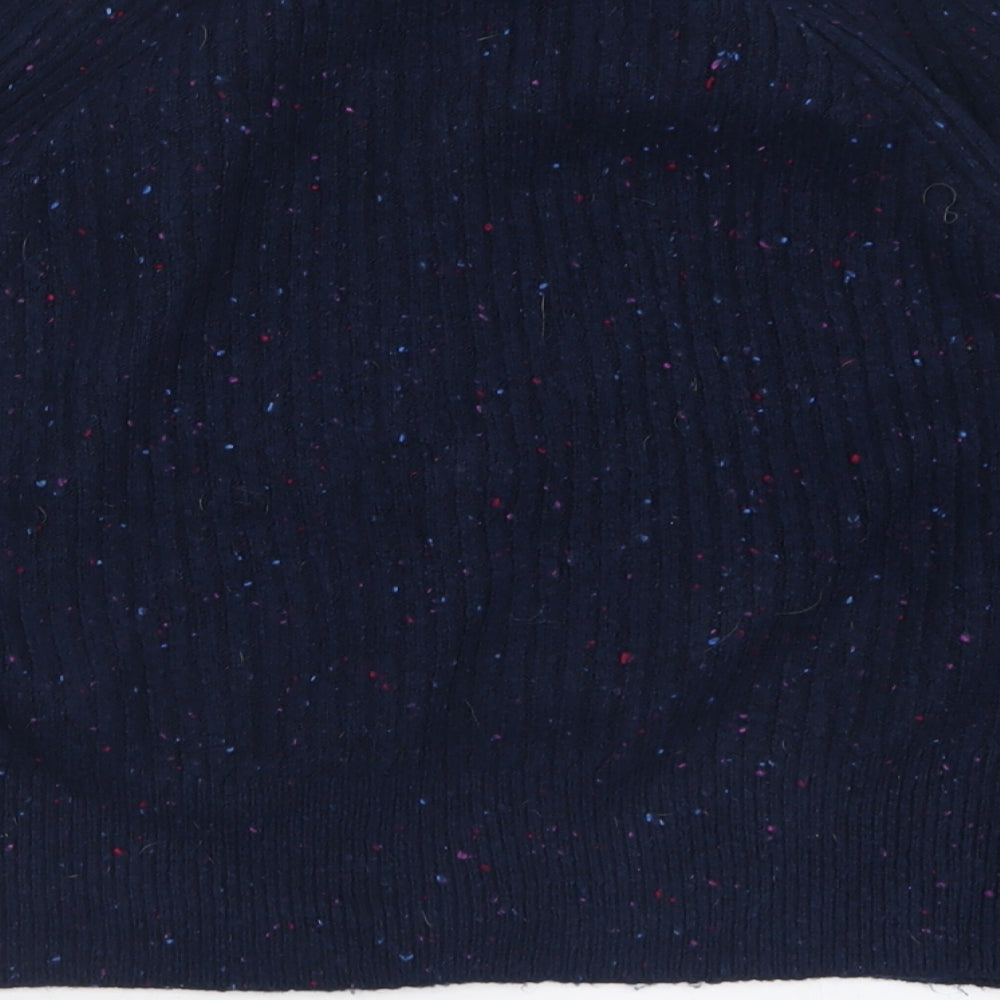 Marks and Spencer Womens Blue Crew Neck  Acrylic Cardigan Jumper Size XL