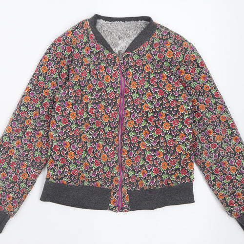 tuc tuc Girls Multicoloured Floral Cotton Full Zip Sweatshirt Size 6 Years  Zip - Reversible