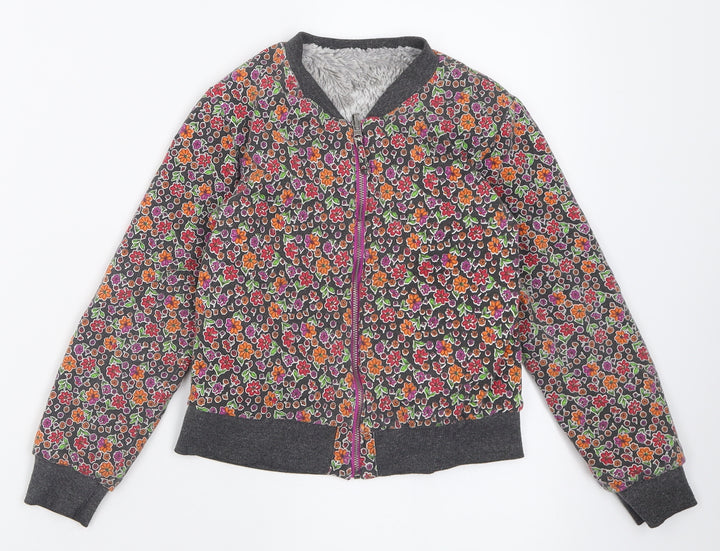 tuc tuc Girls Multicoloured Floral Cotton Full Zip Sweatshirt Size 6 Years  Zip - Reversible