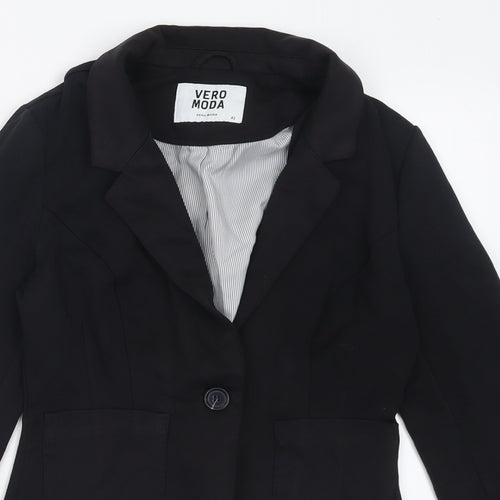 VERO MODA Womens Black   Jacket Blazer Size XS  Button