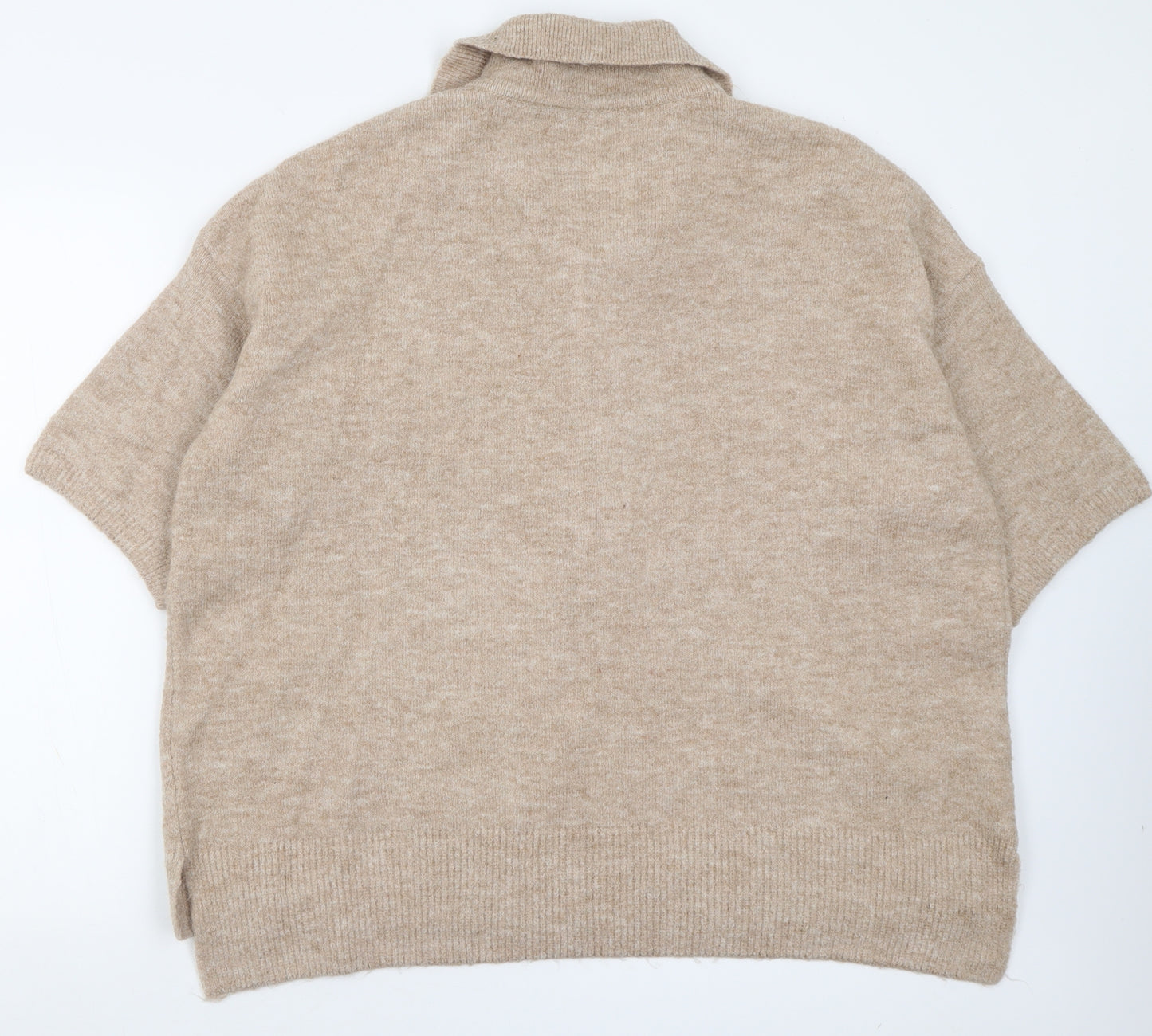 George Womens Brown V-Neck  Acrylic Pullover Jumper Size L