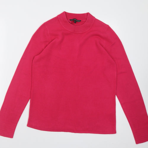 bonmarch Womens Pink Crew Neck  Acrylic Pullover Jumper Size 10