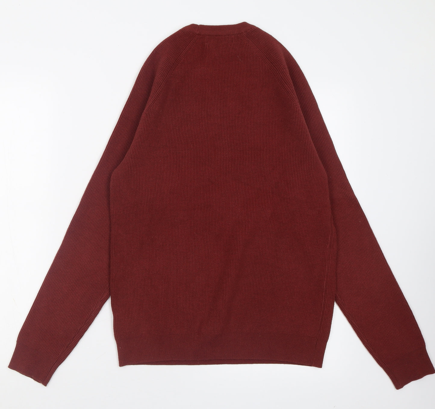 Marks and Spencer Mens Brown Crew Neck  Cotton Pullover Jumper Size S