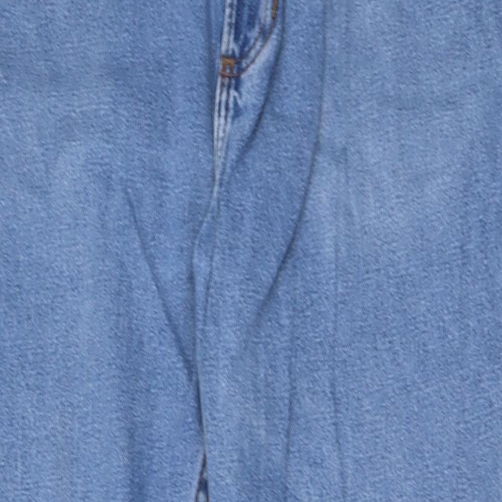 Marks and Spencer Mens Blue  Cotton Straight Jeans Size 36 L29 in Regular Button