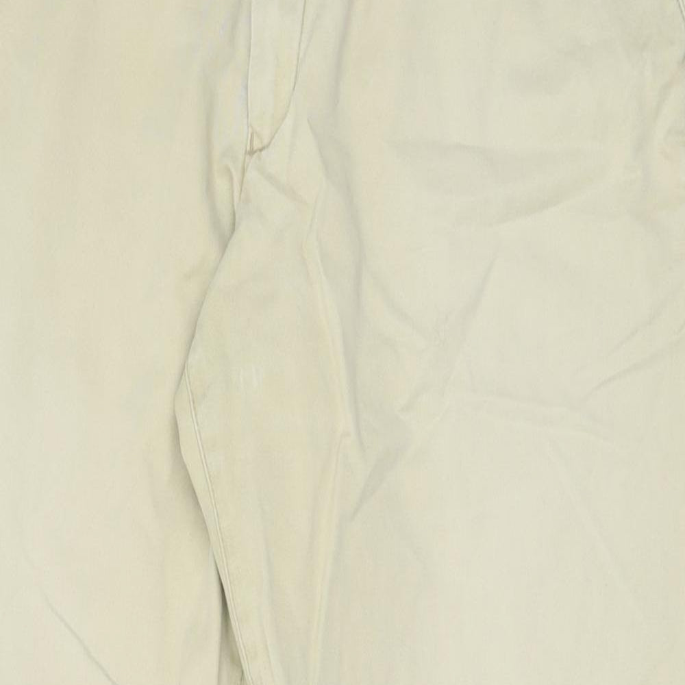 Samuel Windsor Mens Beige  Cotton Chino Trousers Size 34 L29 in Regular Button - Short Leg