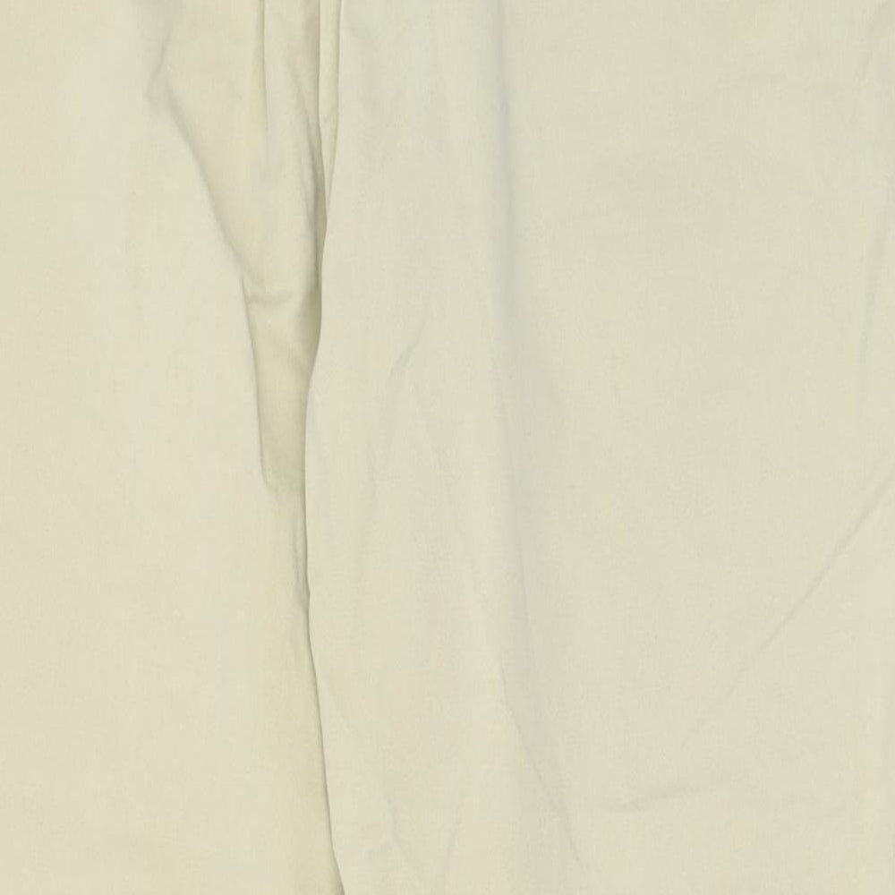 Samuel Windsor Mens Beige  Cotton Chino Trousers Size 34 L29 in Regular Button - Short Leg