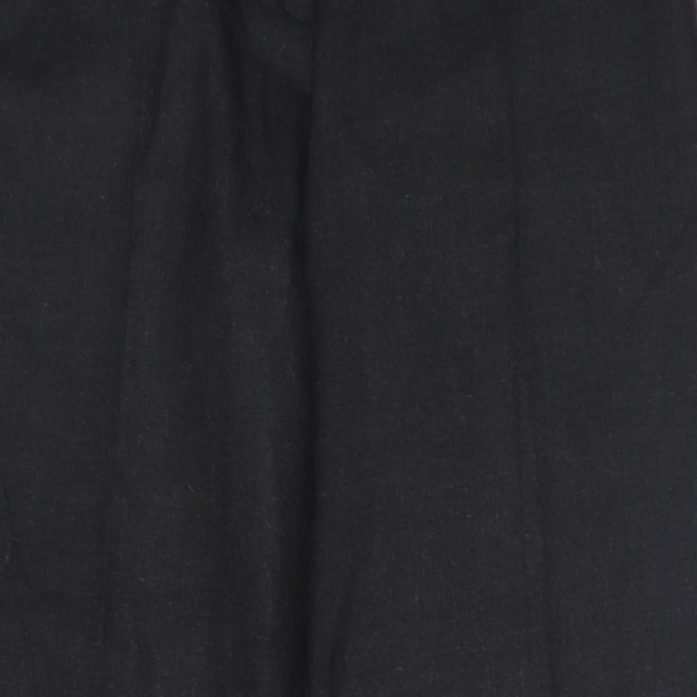 F&F Womens Black  Wool Trousers  Size 16 L31 in Regular Button
