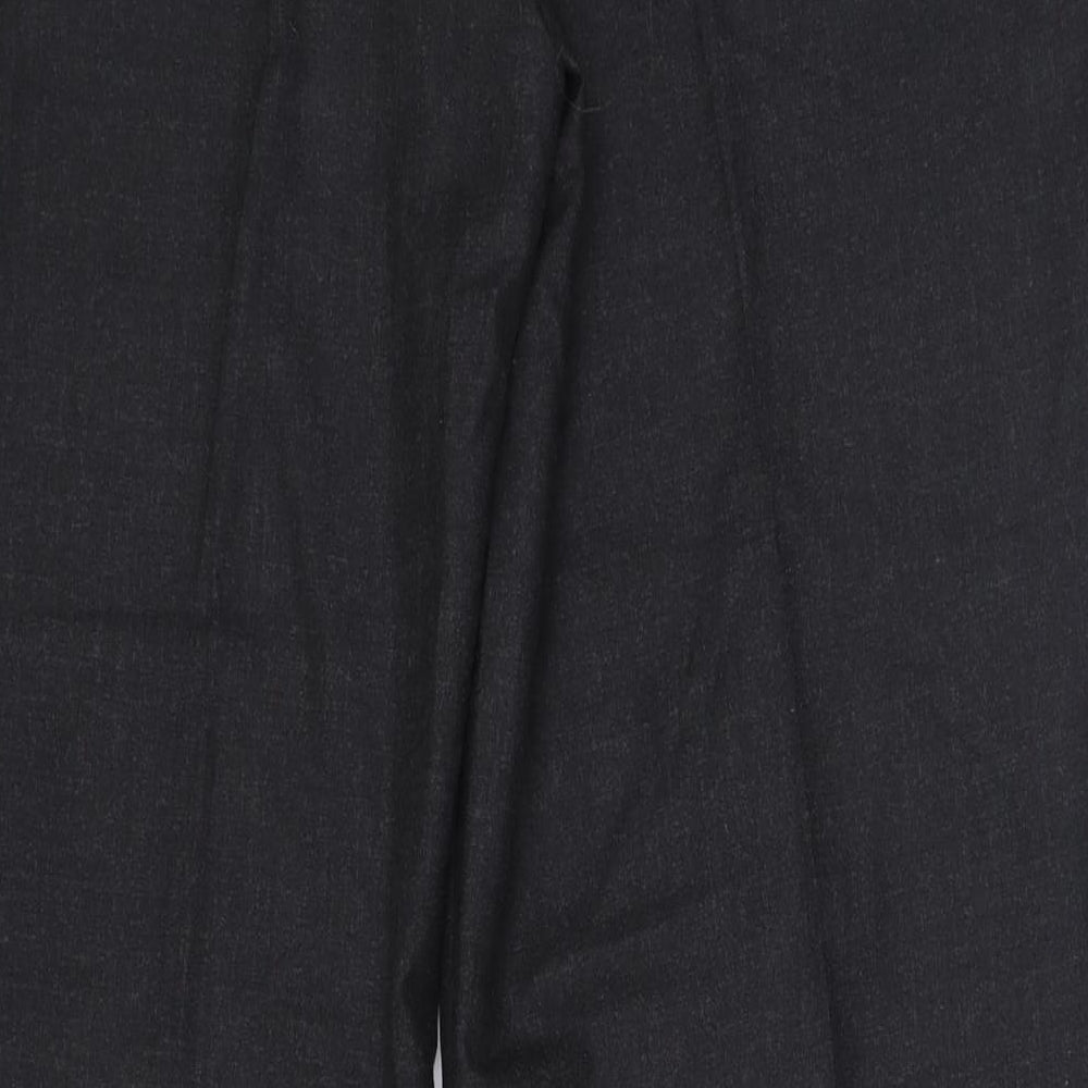 F&F Womens Black  Wool Trousers  Size 16 L31 in Regular Button