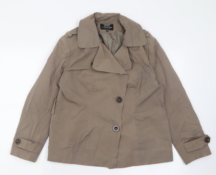 Debenhams Womens Brown Jacket Size 12 Button