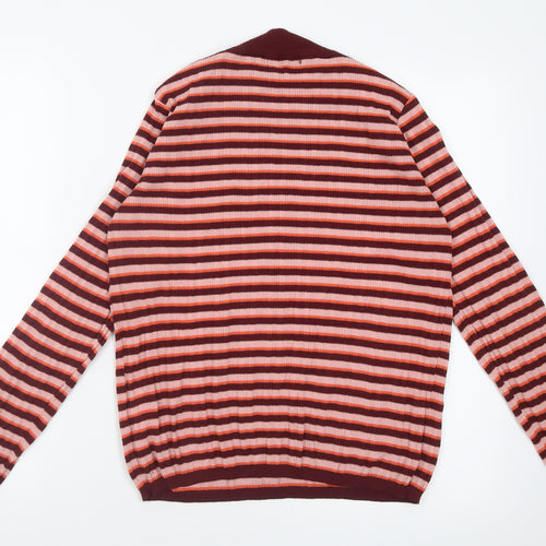 Primark Womens Multicoloured Crew Neck Striped Polyester Pullover Jumper Size XL