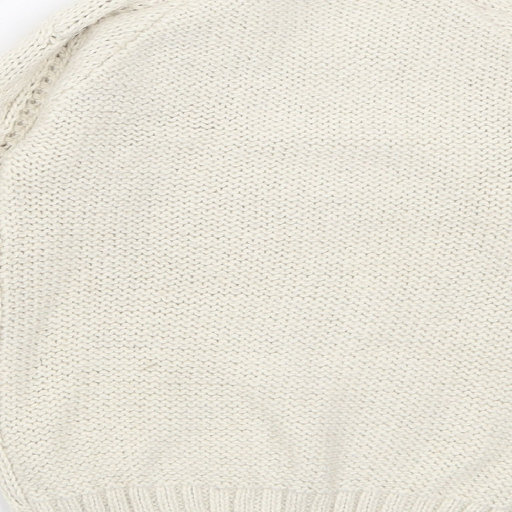 George Baby White  Cotton Pullover Jumper Size 12-18 Months  Button