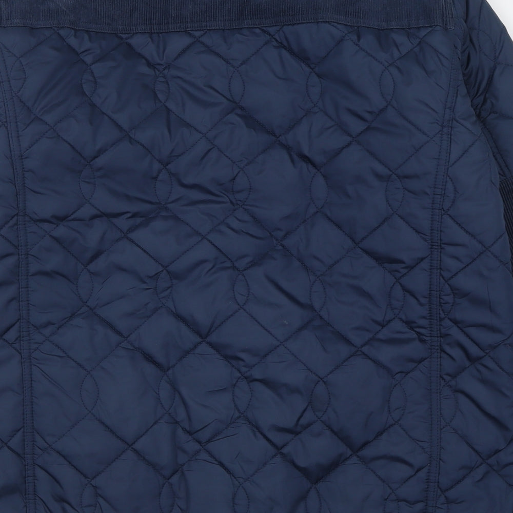 Harvey & Jones Mens Blue   Quilted Blazer Size L  Zip