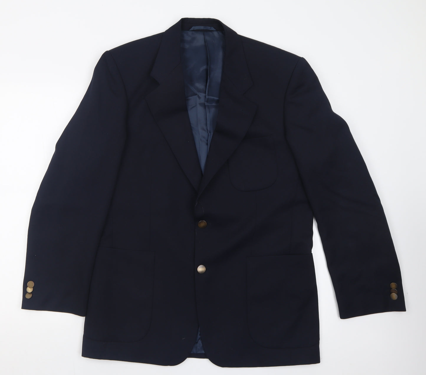 Wellington Mens Blue  Wool Jacket Suit Jacket Size 38