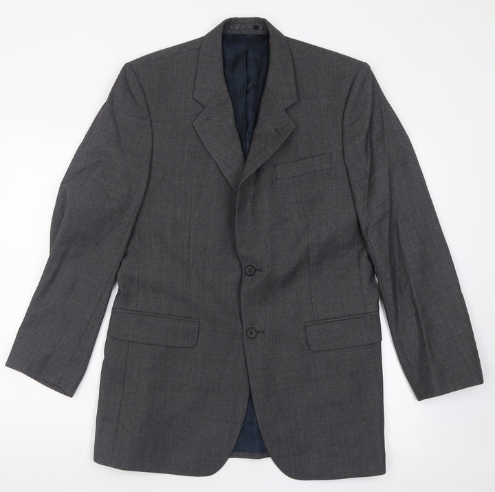Roderick Charles  Mens Grey  Wool Jacket Suit Jacket Size 38