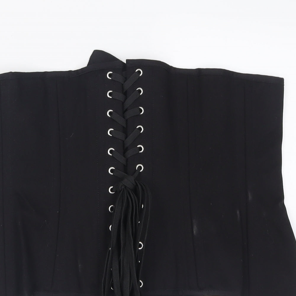 Restyle Womens Black  Cotton Basic Tank Size 2XL Off the Shoulder - Underbust Corset Tank