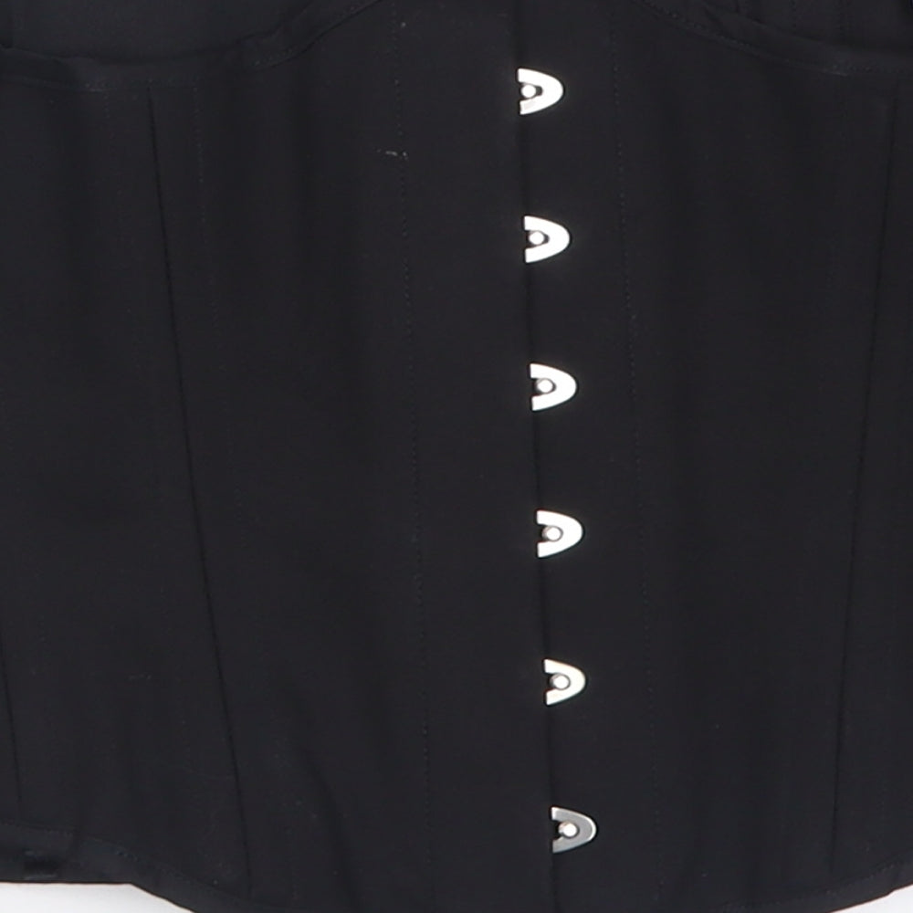 Restyle Womens Black  Cotton Basic Tank Size 2XL Off the Shoulder - Underbust Corset Tank
