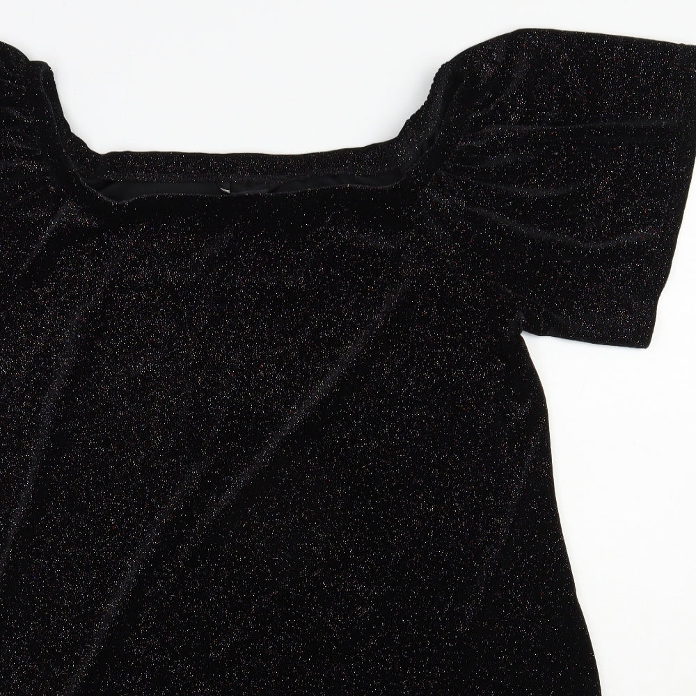 George Womens Black  Polyester   Size 14  Off the Shoulder Pullover
