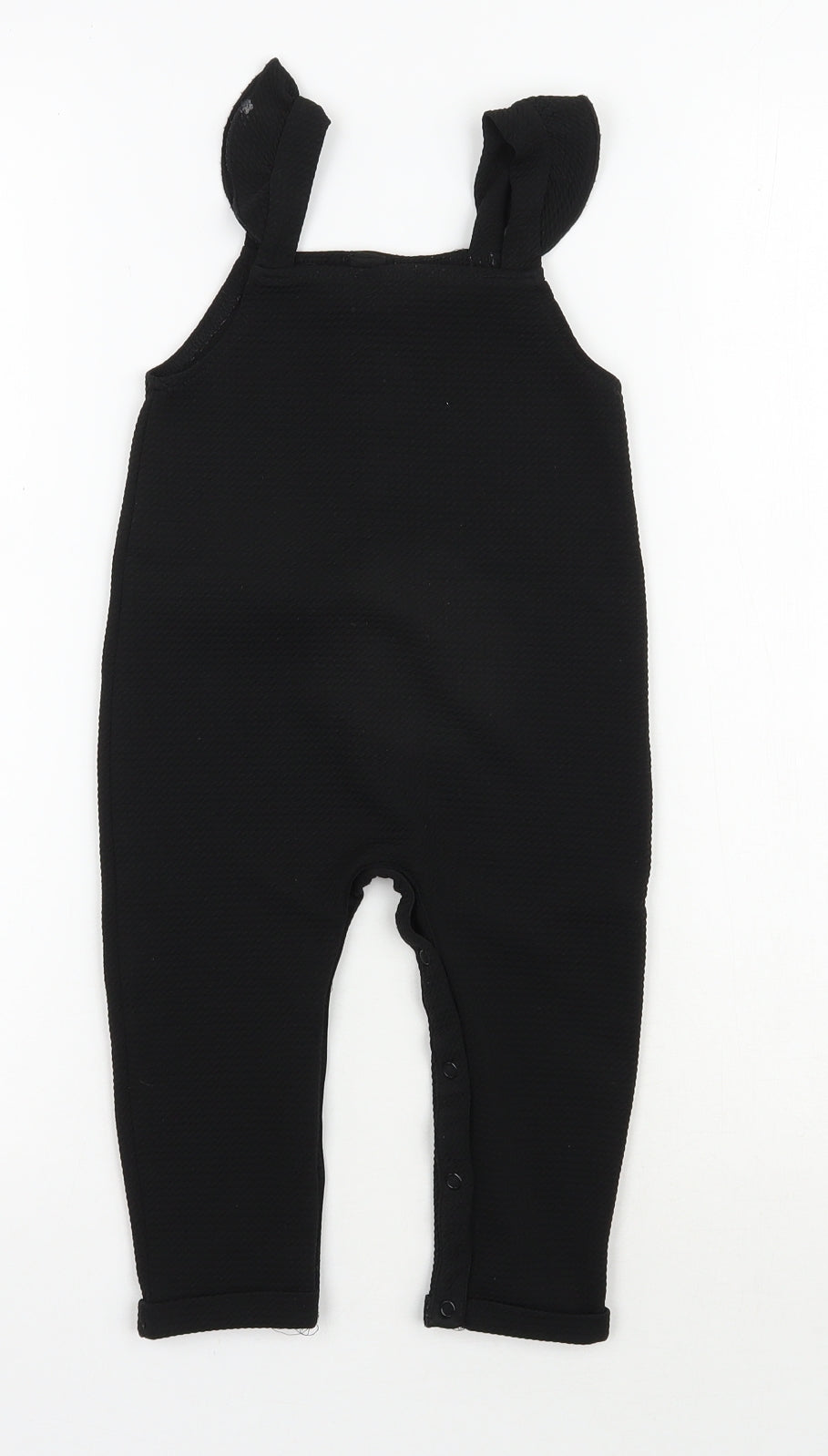 Primark Baby Black  Polyester Dungaree One-Piece Size 12-18 Months  Snap