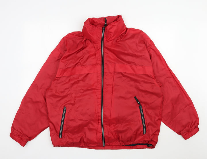 Dunnes Stores Mens Red Anorak Jacket Size M Zip