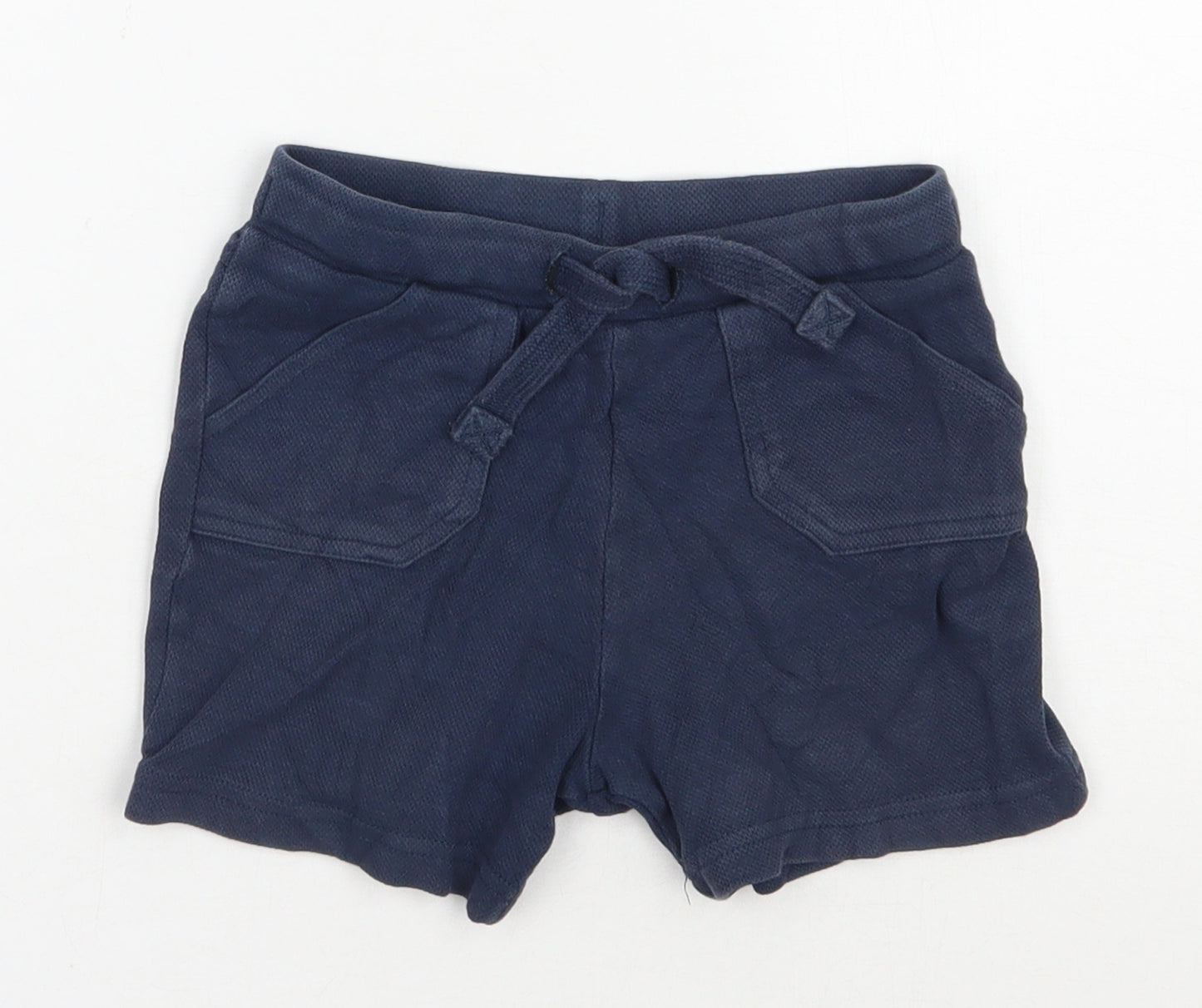 F&F Boys Black  100% Cotton Cropped Leggings Size 18-24 Months  Drawstring