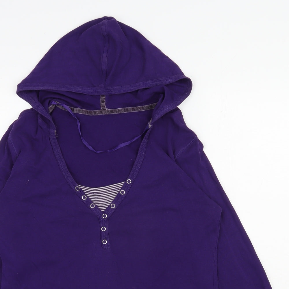 Atmosphere Womens Purple  Cotton Pullover Hoodie Size 18  Pullover