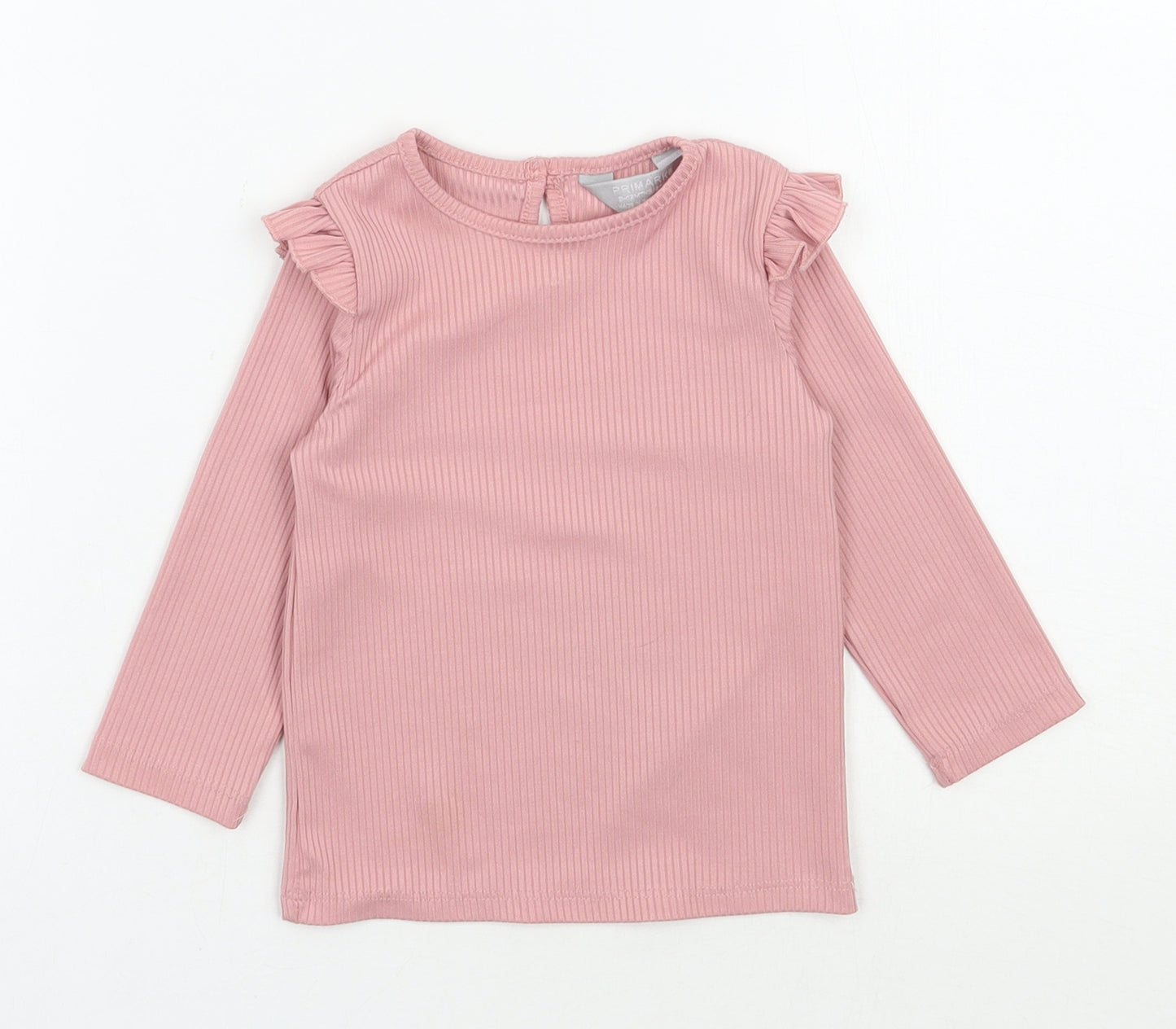 Primark Girls Pink  Polyester Pullover Casual Size 9-12 Months Round Neck Pullover