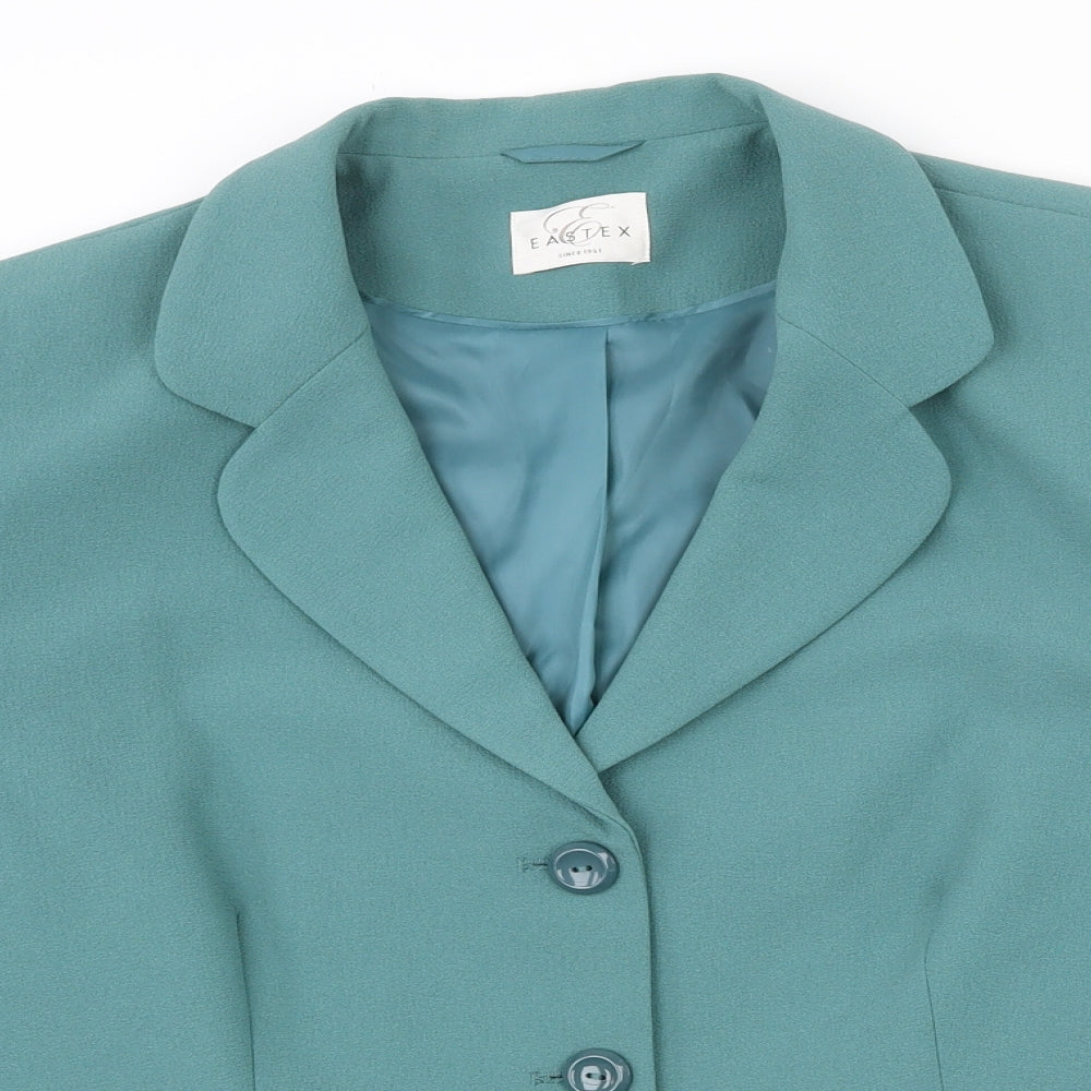Eastex Womens Green  100% Polyester Jacket Suit Jacket Size 20   - Padded Shoulders