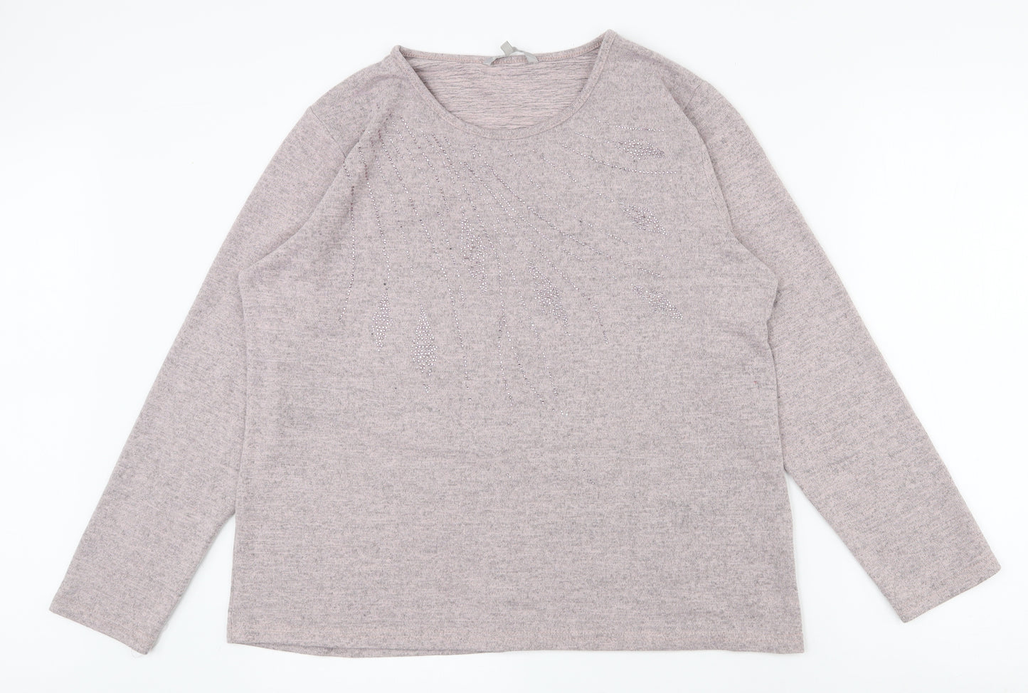Pebble Bay Womens Pink  Polyester Basic T-Shirt Size 12 Round Neck