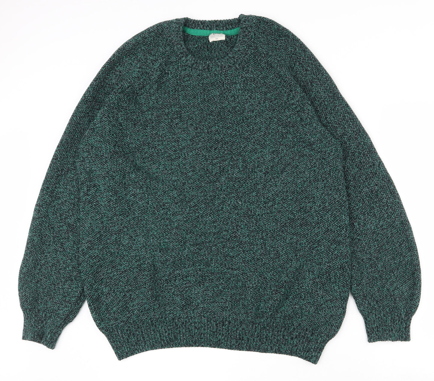 Matalan  Mens Green Crew Neck  Cotton Pullover Jumper Size 2XL
