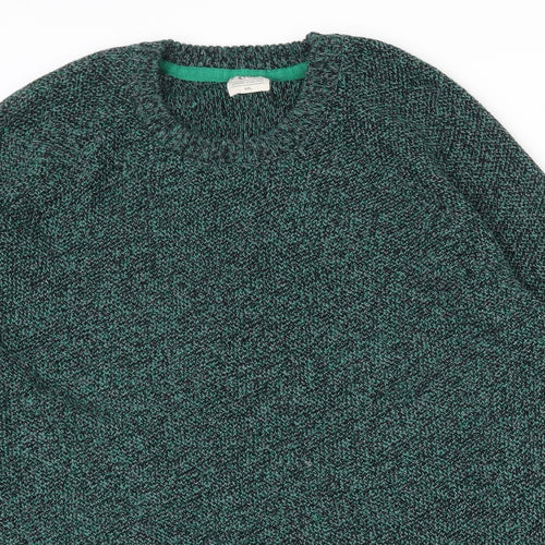 Matalan  Mens Green Crew Neck  Cotton Pullover Jumper Size 2XL