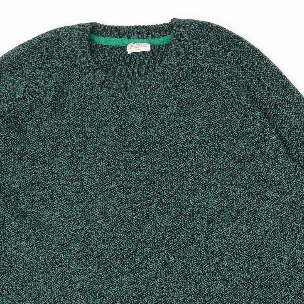 Matalan  Mens Green Crew Neck  Cotton Pullover Jumper Size 2XL