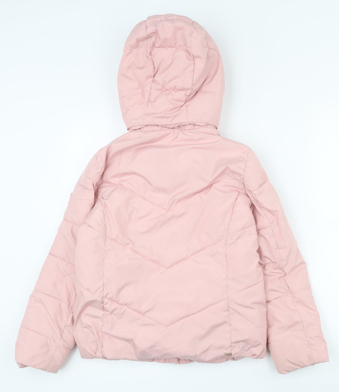Gap Girls Pink   Quilted Coat Size 8-9 Years  Zip - Snow skirt