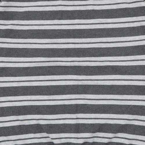 McKenzie Mens Grey Striped Cotton Pullover Sweatshirt Size L