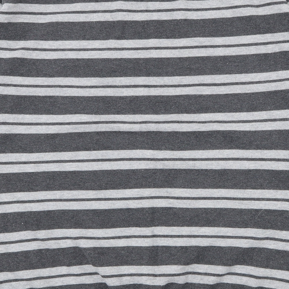 McKenzie Mens Grey Striped Cotton Pullover Sweatshirt Size L