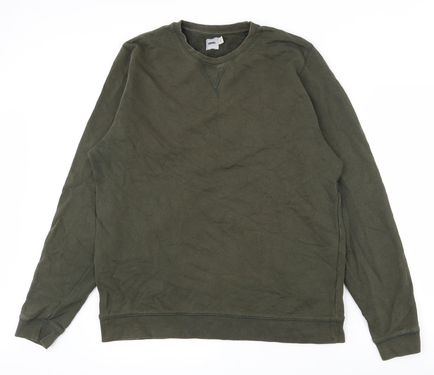 ASOS Mens Green  Cotton Pullover Sweatshirt Size XL