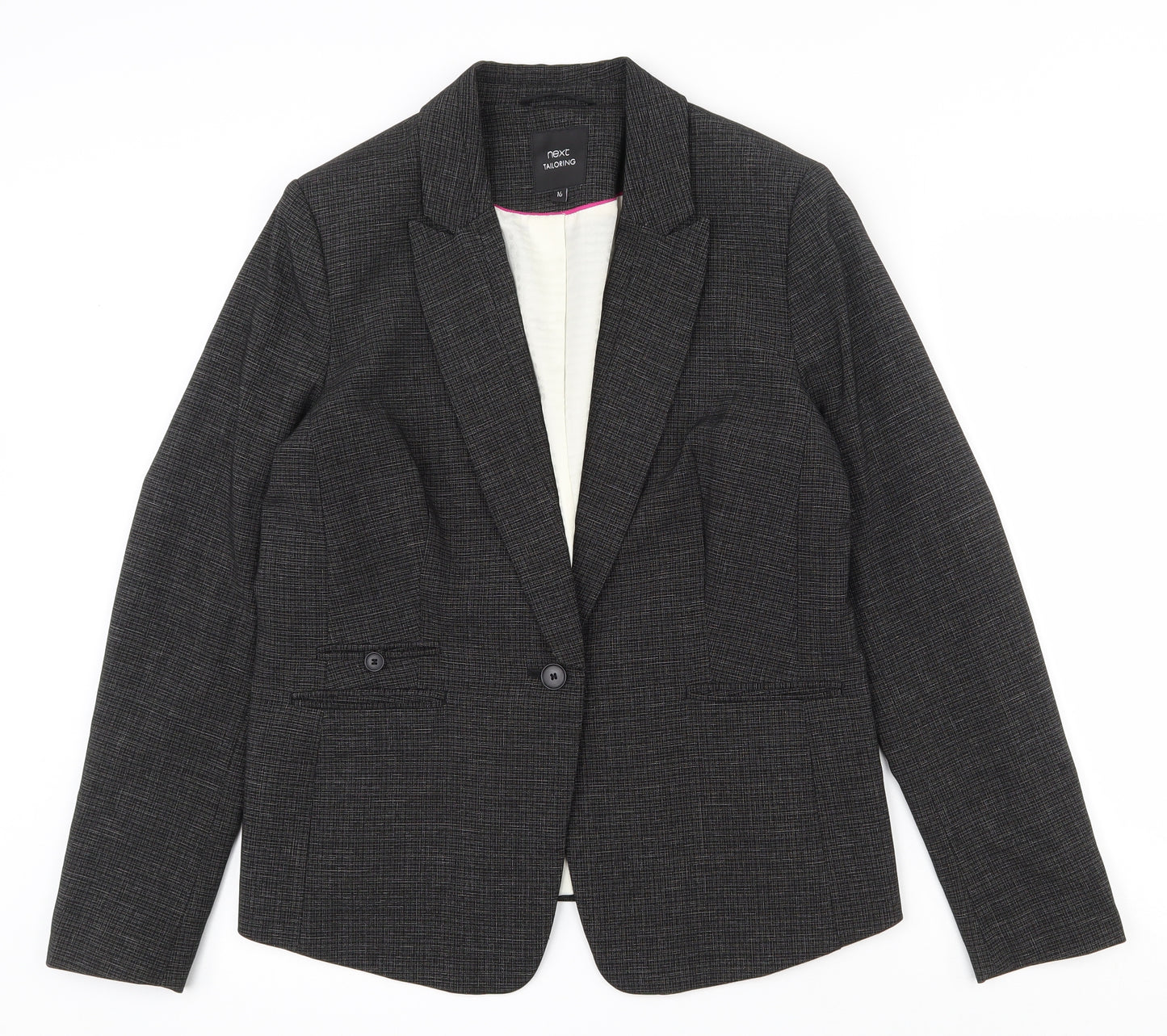 NEXT Womens Grey  Polyester Jacket Suit Jacket Size 16