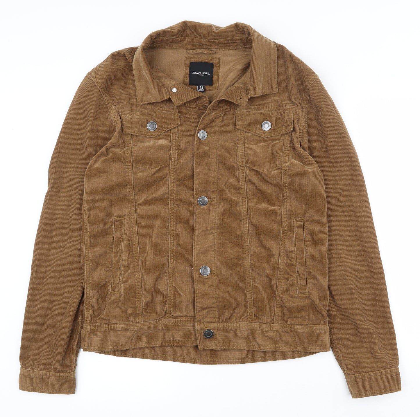 Brave Soul Mens Brown   Jacket  Size M  Button