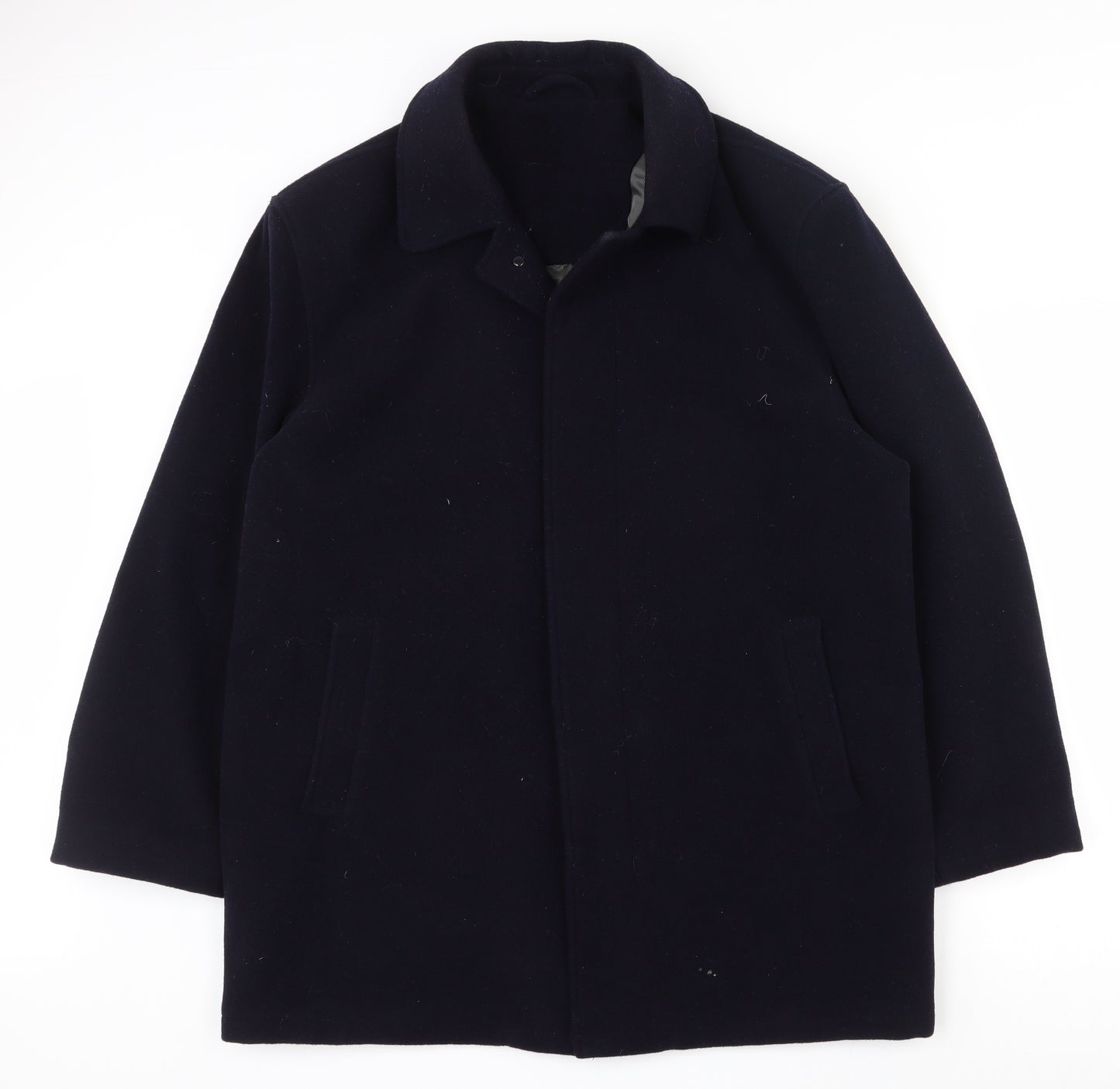 Carabou Mens Blue   Pea Coat Coat Size M  Button - Inner pockets
