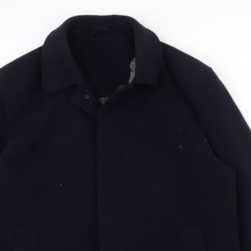 Carabou Mens Blue   Pea Coat Coat Size M  Button - Inner pockets