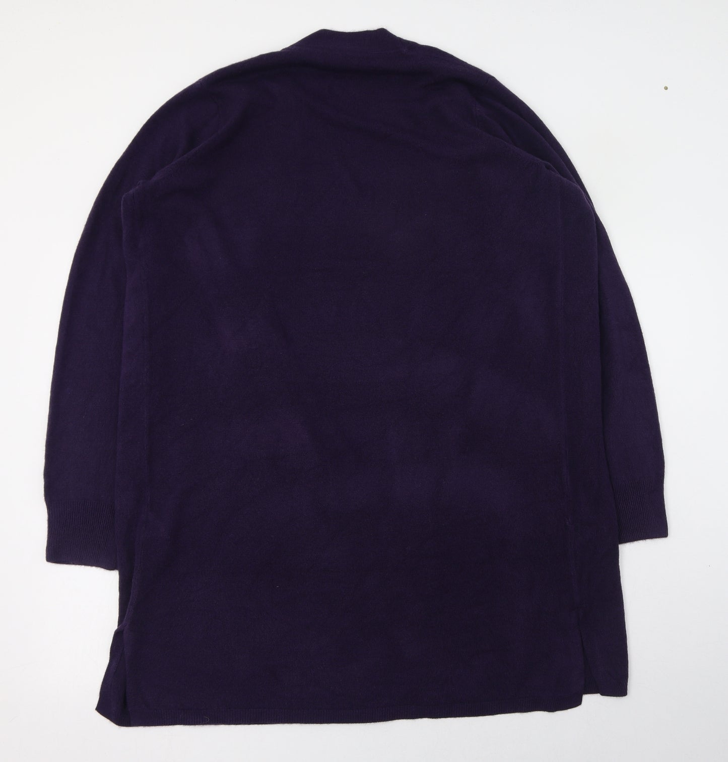 Debenhams Womens Purple Round Neck  Acrylic Cardigan Jumper Size 18