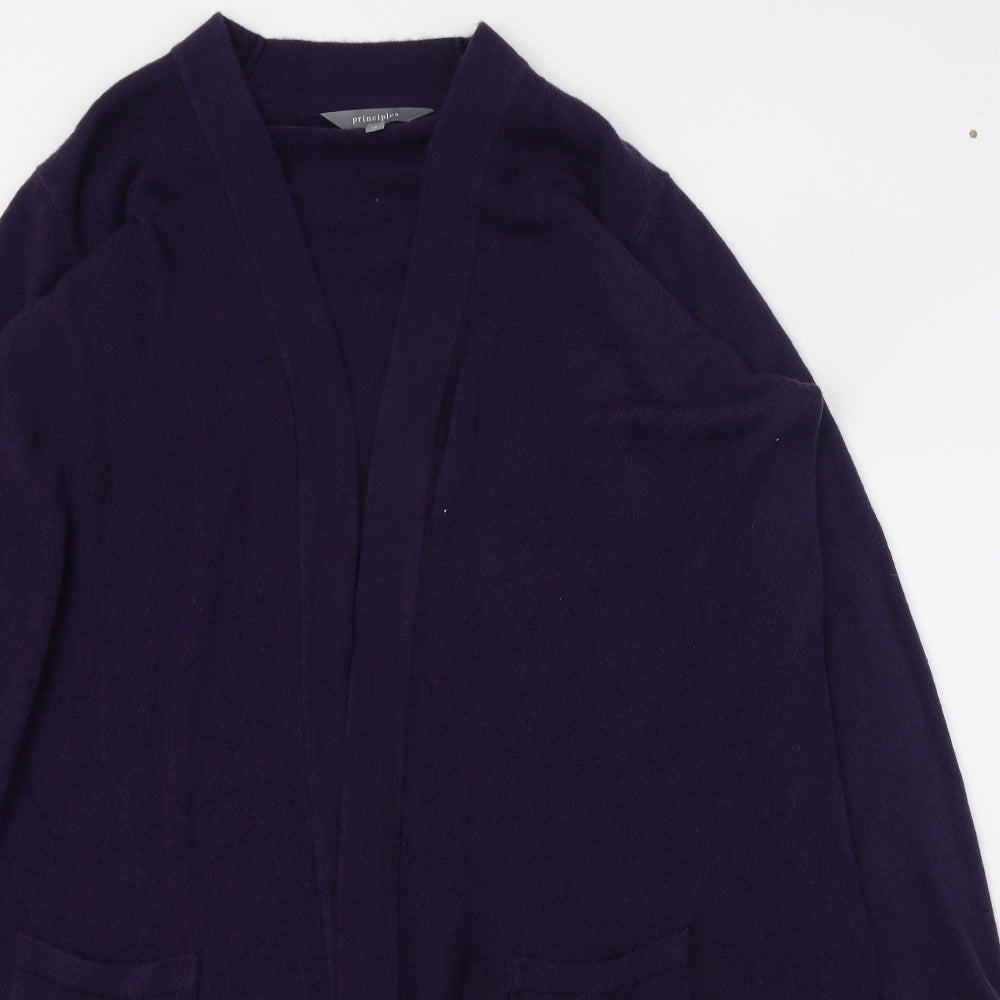 Debenhams Womens Purple Round Neck  Acrylic Cardigan Jumper Size 18