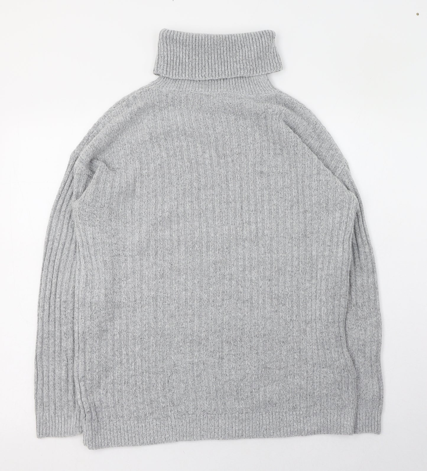 Primark Womens Grey Roll Neck  Polyester Pullover Jumper Size 6