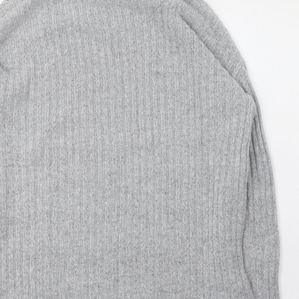 Primark Womens Grey Roll Neck  Polyester Pullover Jumper Size 6